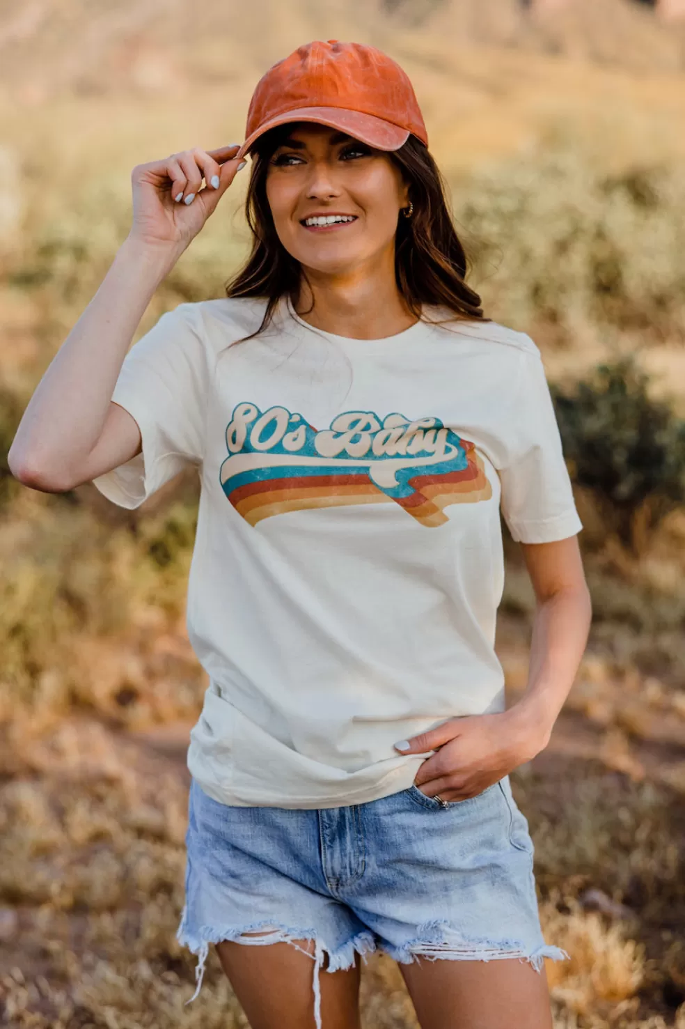 Tees | Kissed Apparel 80S Baby Tee-Cream