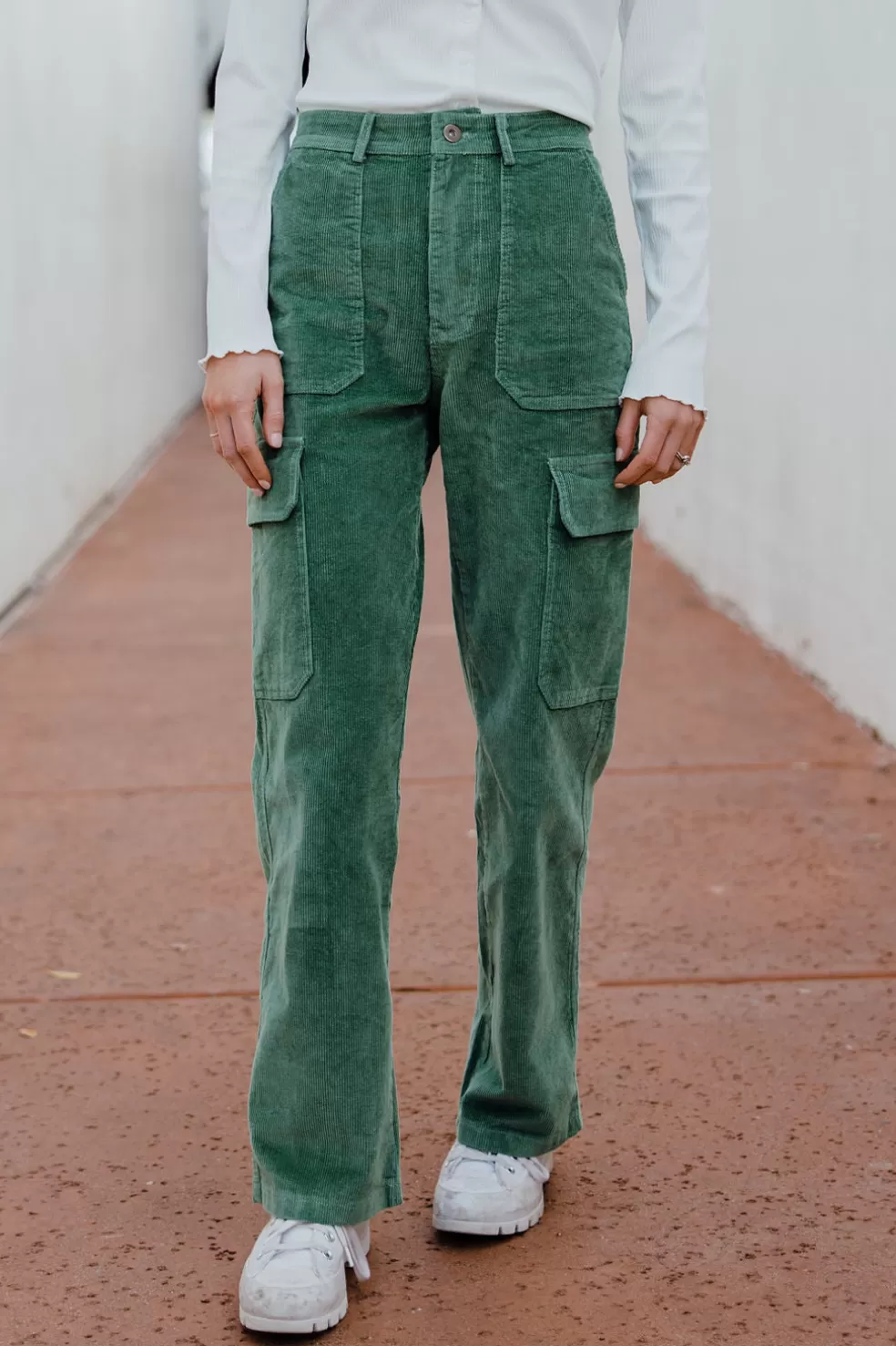 Pants | Miss Love Alvin Cargo Pants-Green