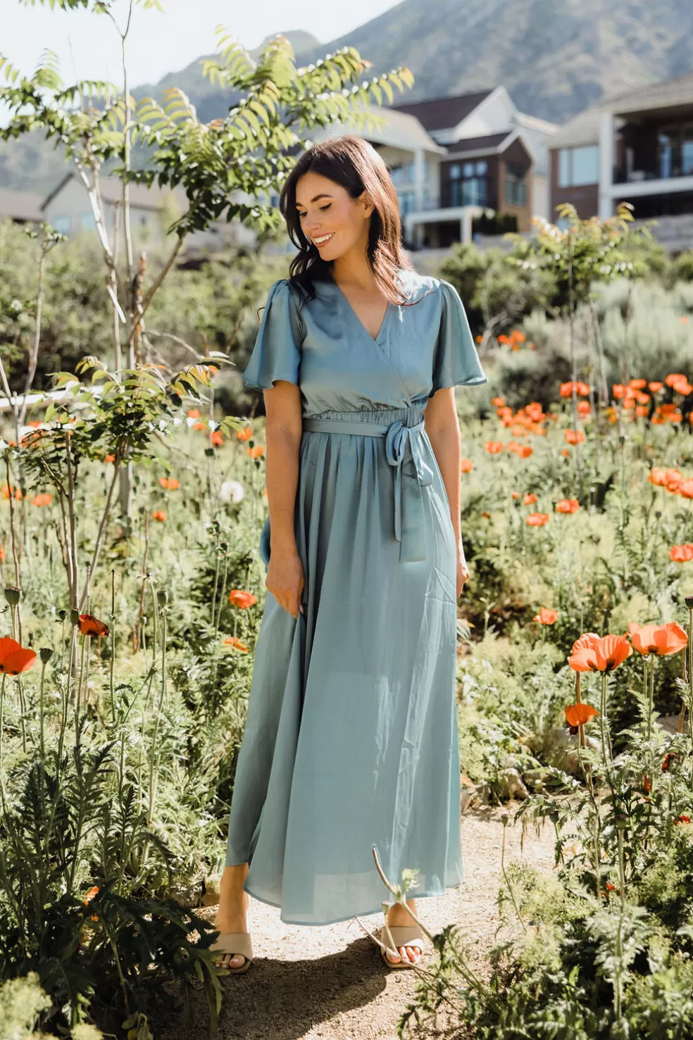 Maxi Dresses | Tea N Rose Angeline Dress-Pale Teal