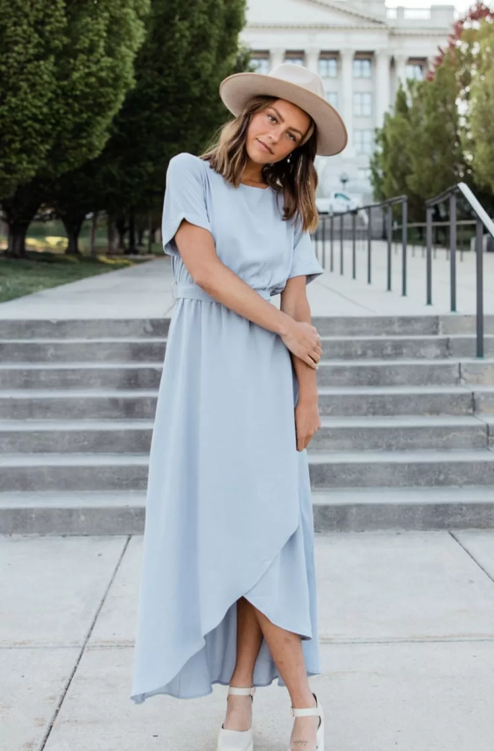 Maxi Dresses | Polagram Bevy Dress-Dusty Blue