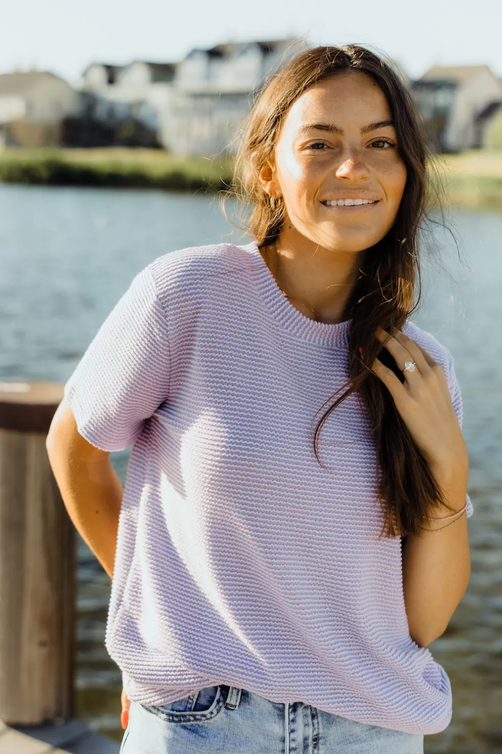 Tees | tres bien Boone Top-Lavender