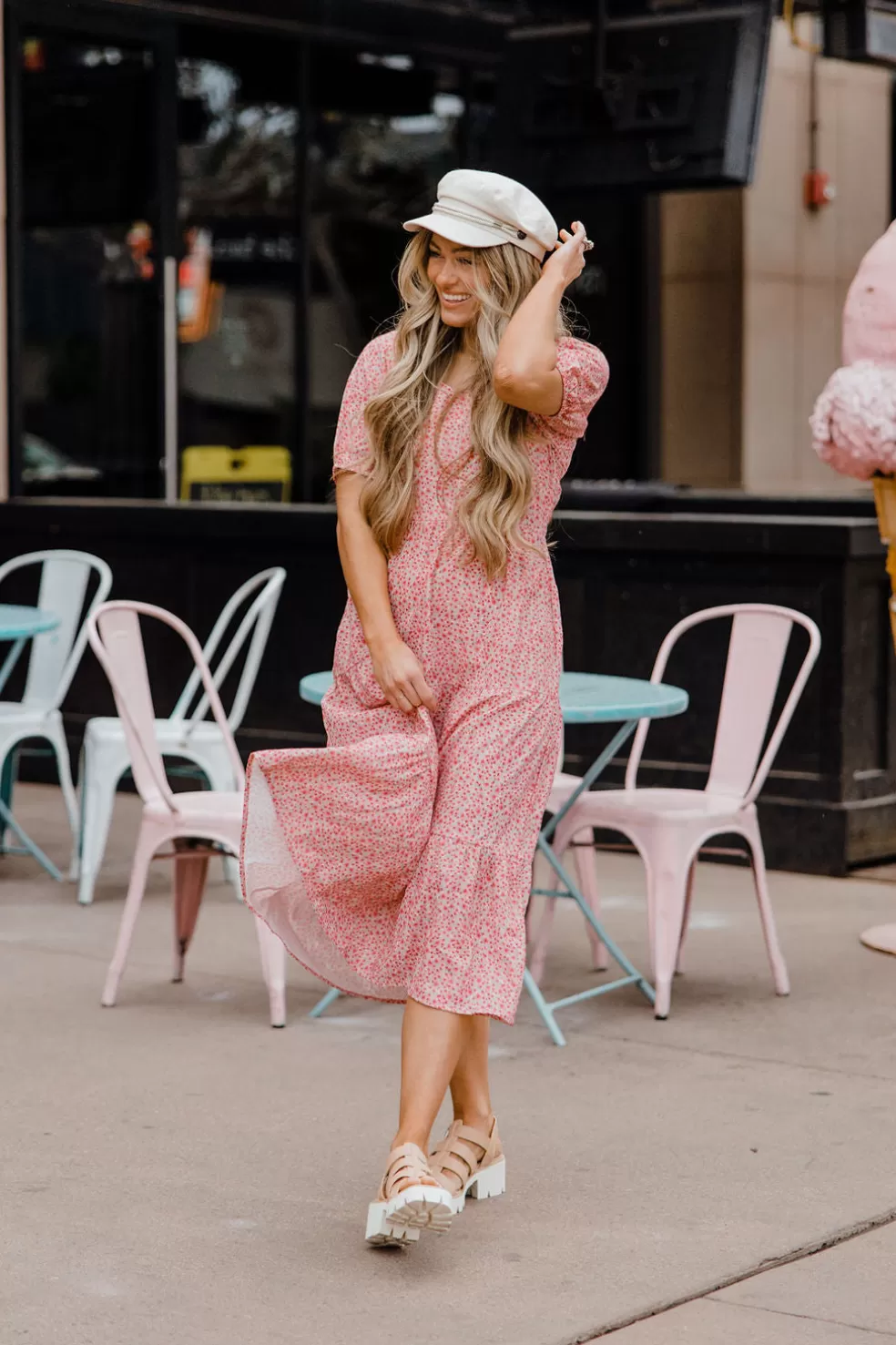 Knee-Length Dresses | * Bradley Dress-Pink