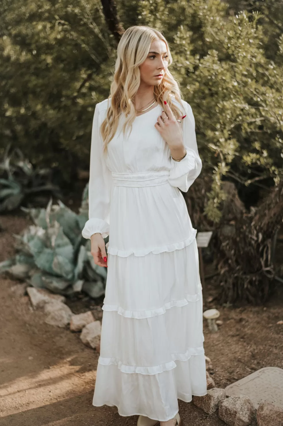 Maxi Dresses | Tea N Rose Calabran Dress-White