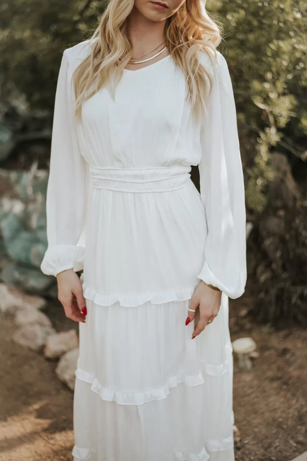 Maxi Dresses | Tea N Rose Calabran Dress-White