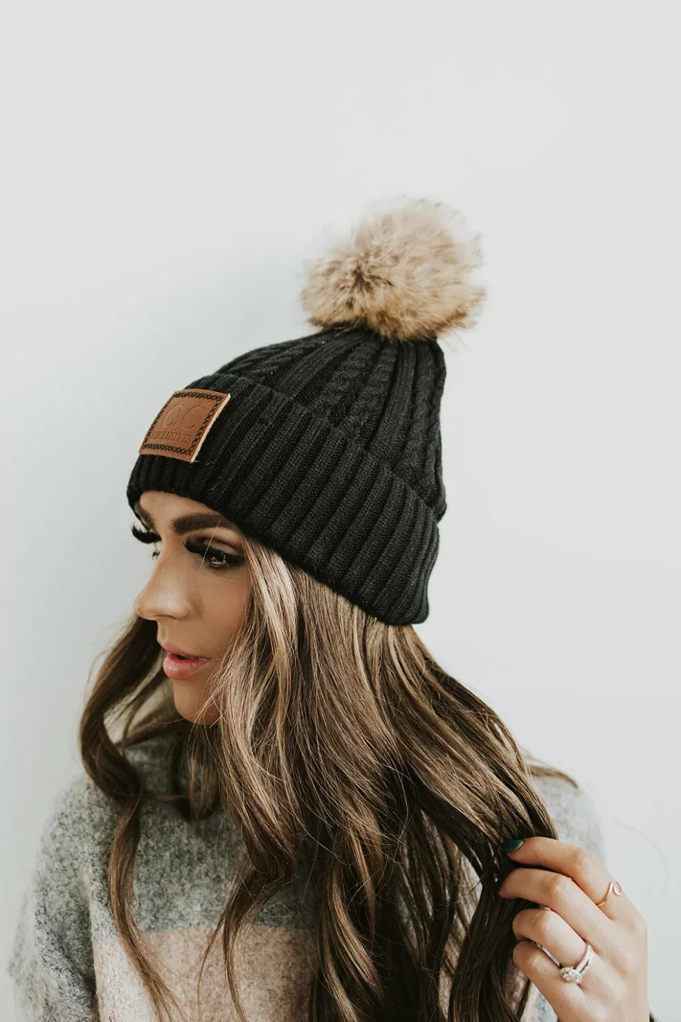 Beanies | cc beanie Cc Pom Beanie-Black