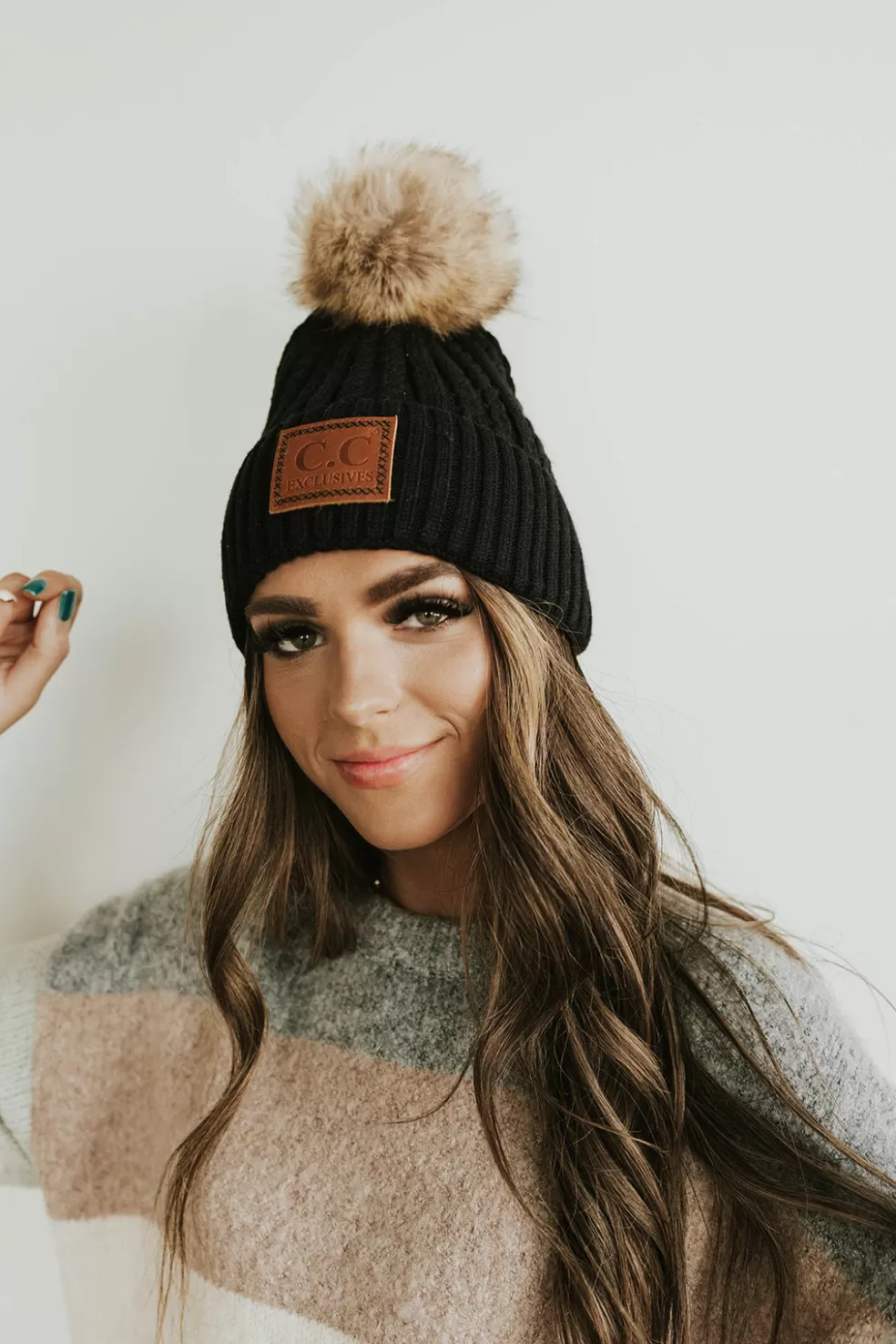 Beanies | cc beanie Cc Pom Beanie-Black