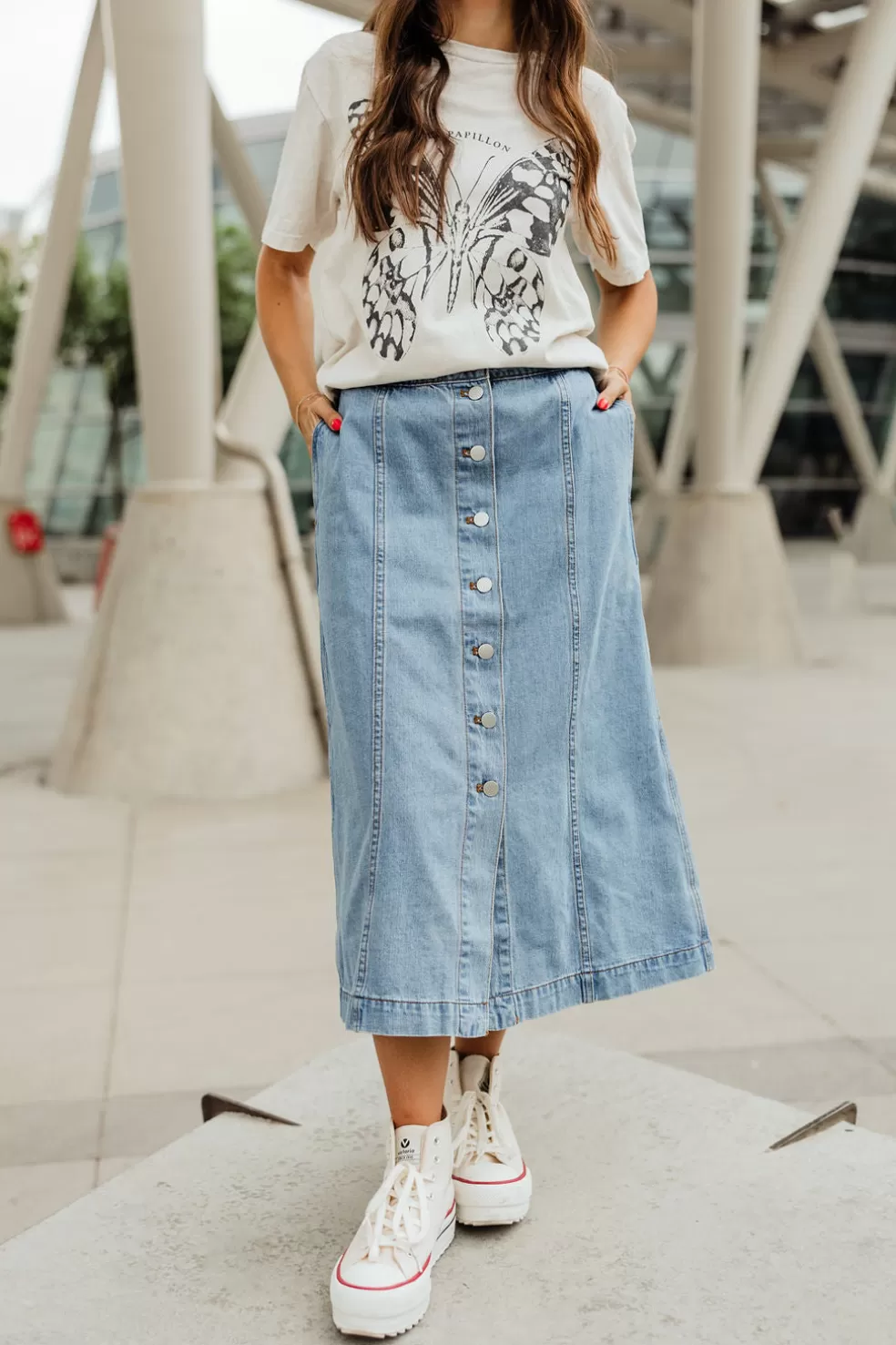 Skirts | Miou Muse Cheyenne Skirt-Denim