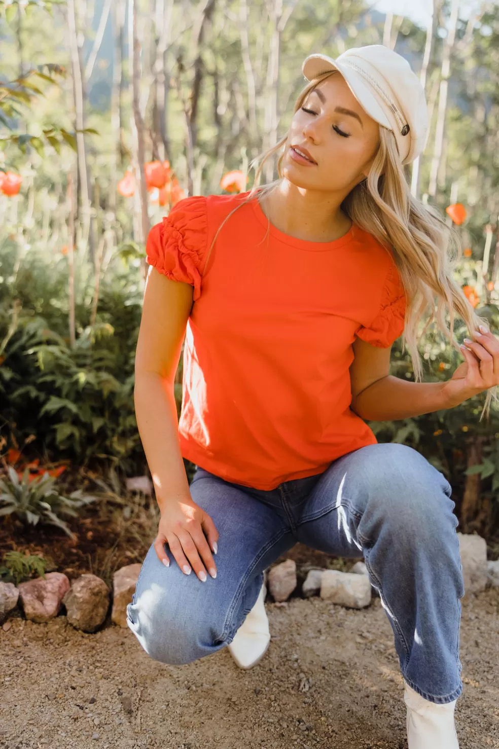 Tees | andthewhy Christie Top-Red