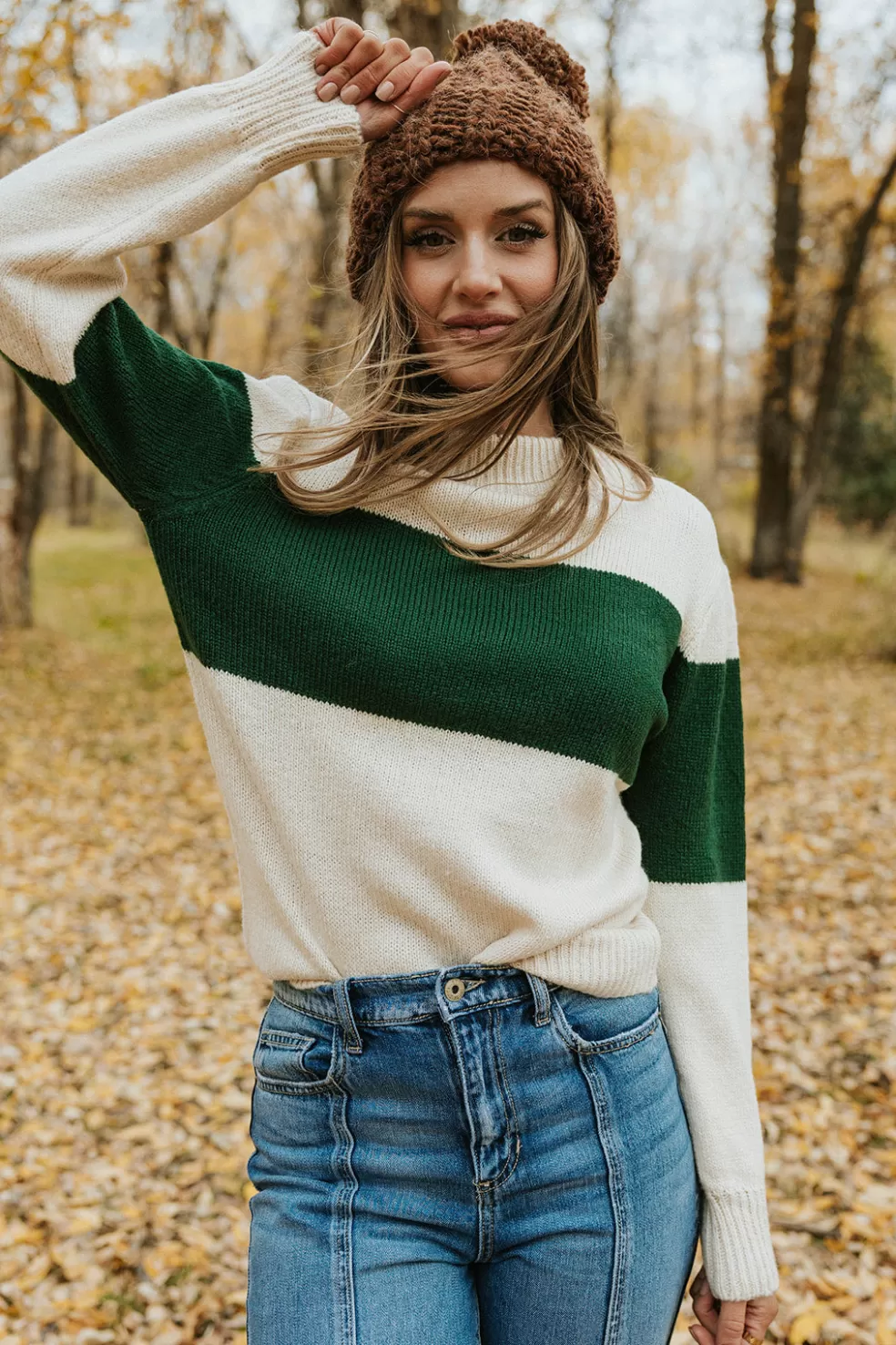 Long Sleeve | * Colt Sweater-Cream/Green