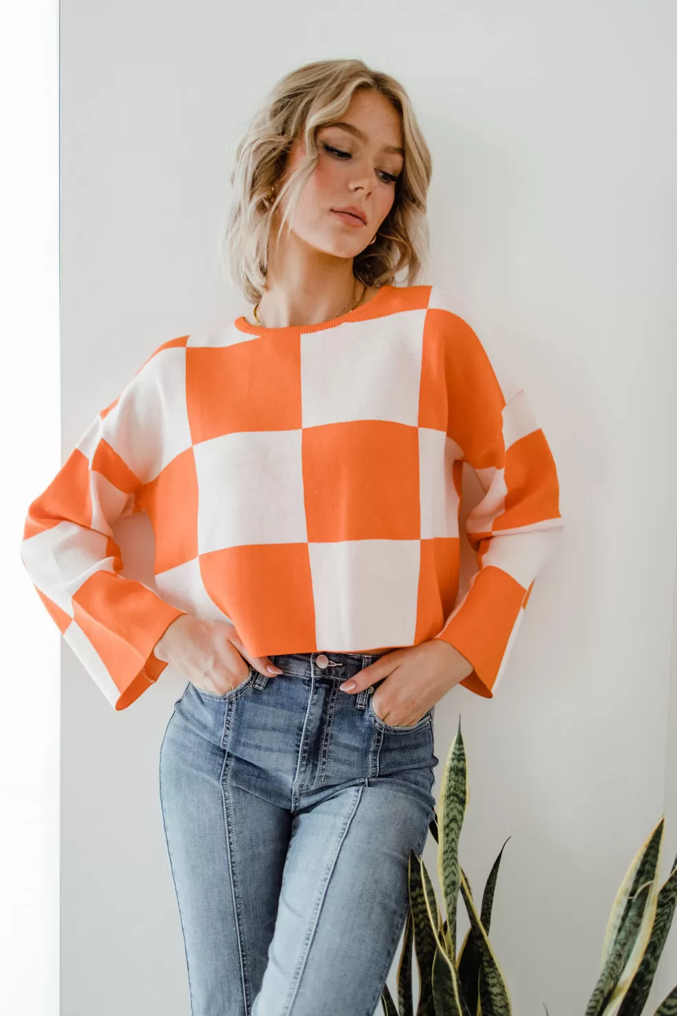 Long Sleeve | Papermoon Emmerson Sweater-Orange