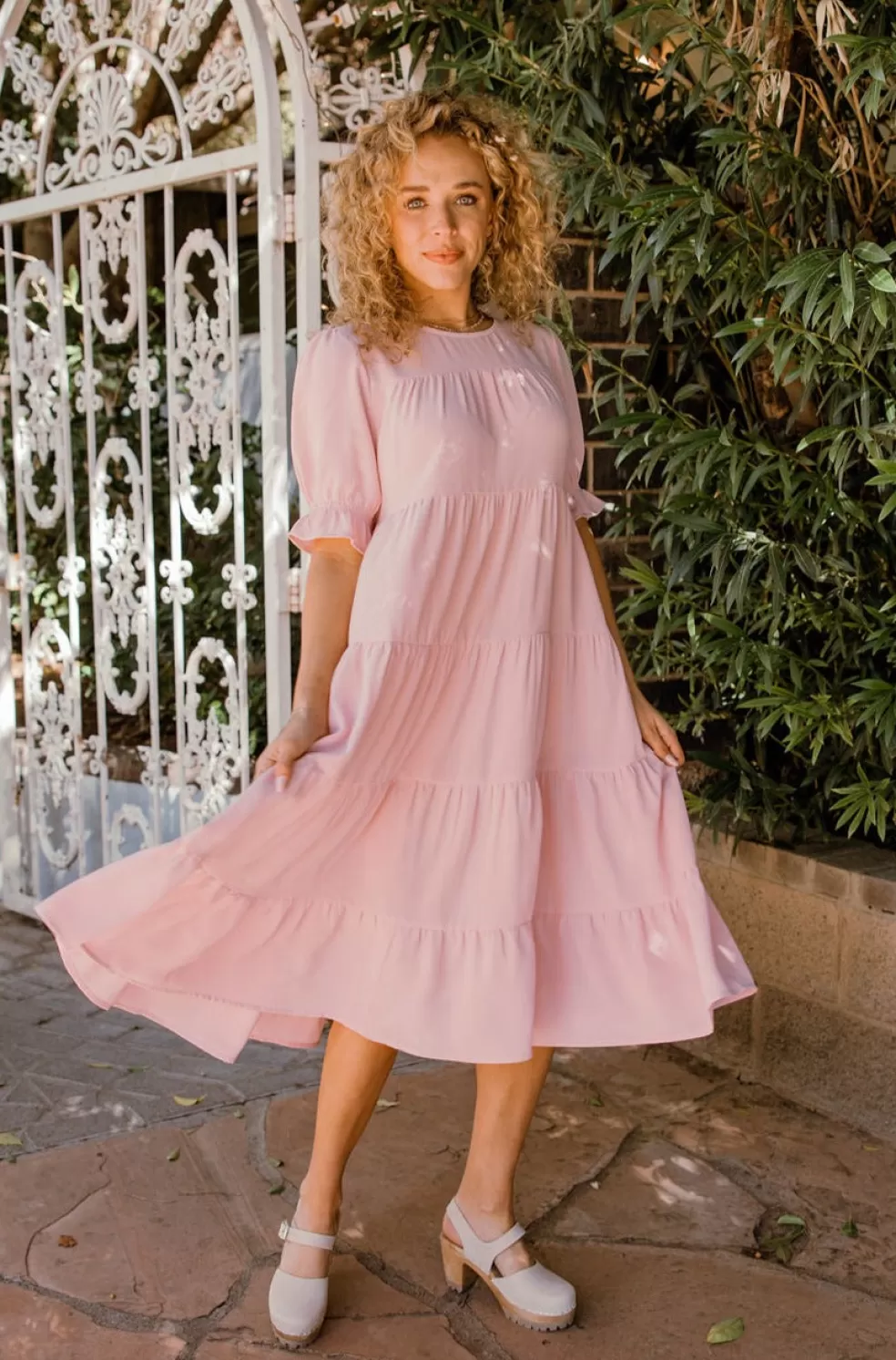 Midi Dresses | * Faith Dress-Baby Pink