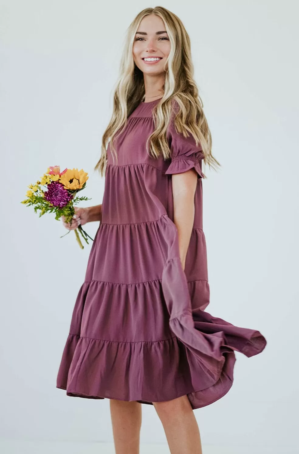 Midi Dresses | * Faith Dress-Wine