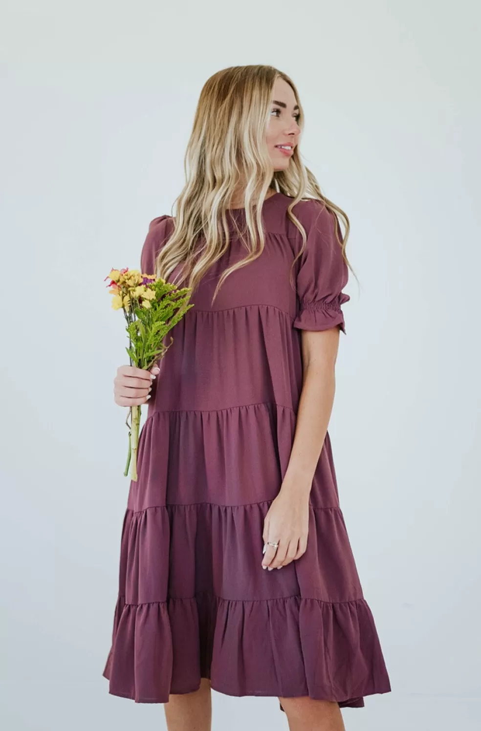 Midi Dresses | * Faith Dress-Wine