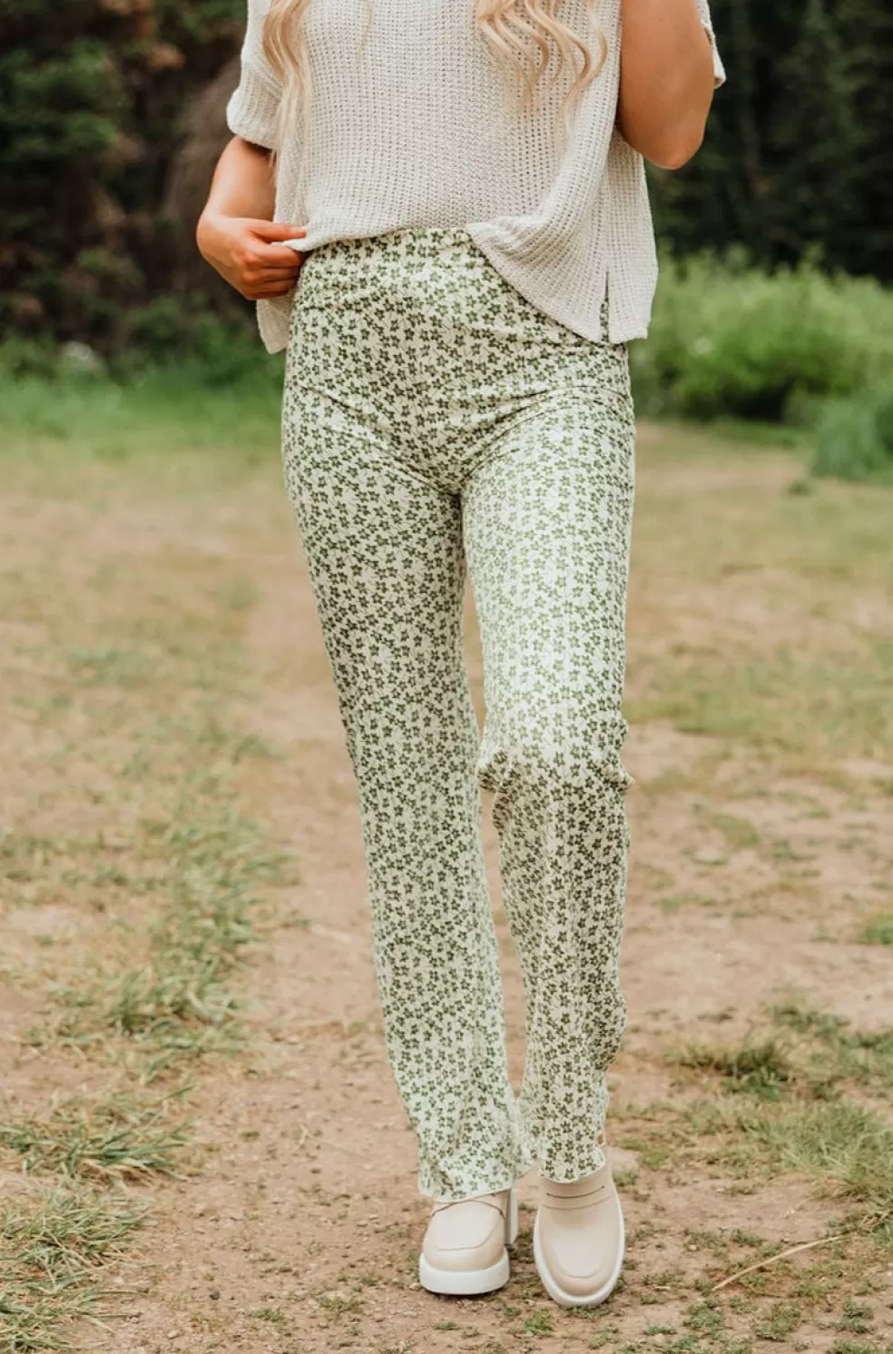 Pants | Emory Park Fionna Pants-Green Floral