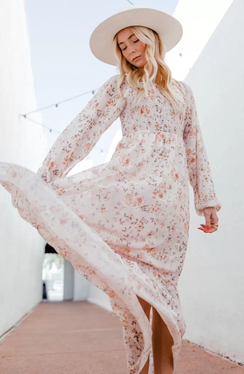 Maxi Dresses | * Francesca Dress-Blush Floral