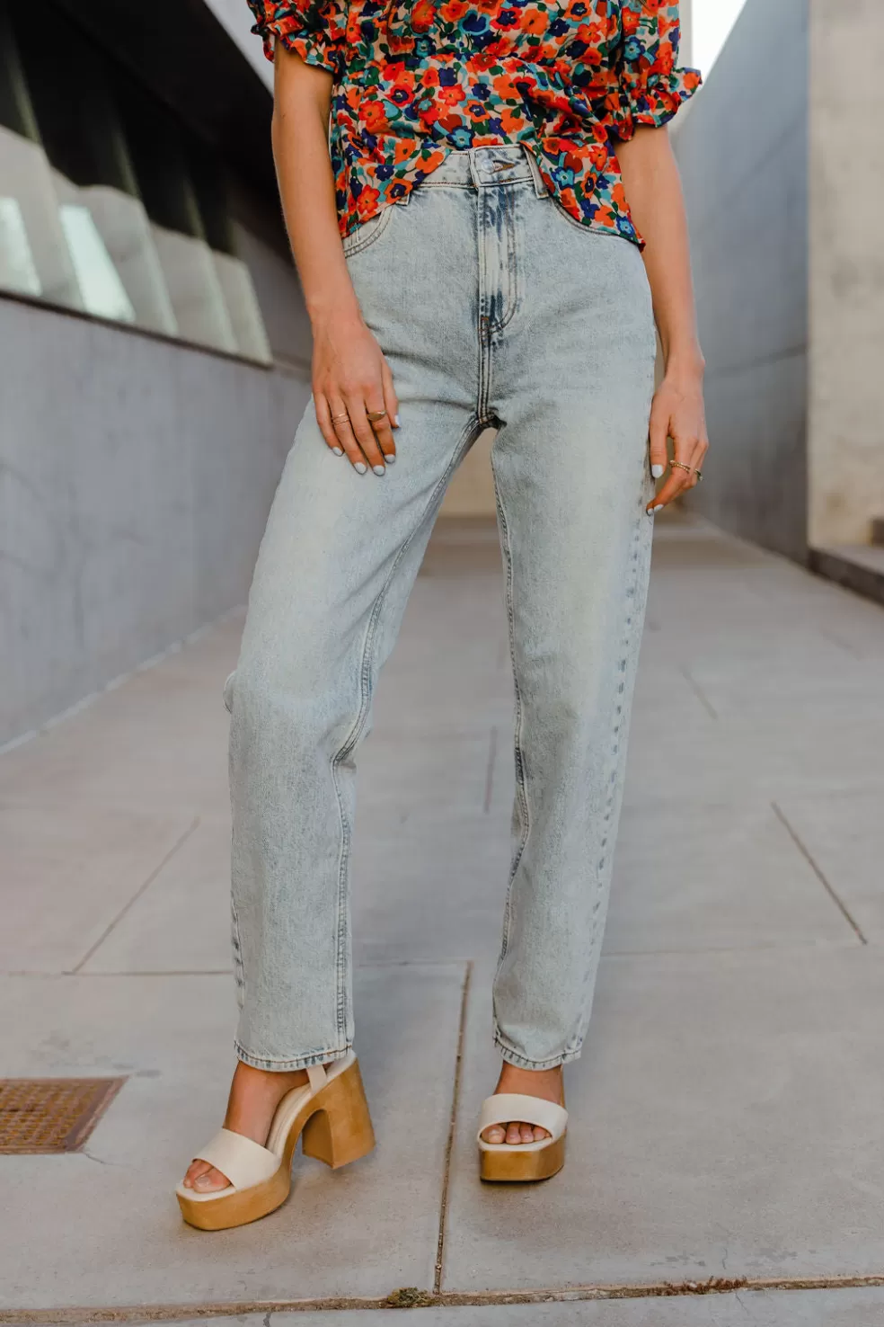 Pants | Free People Pacifica Straight Leg Jeans-Bleach Acid Wash