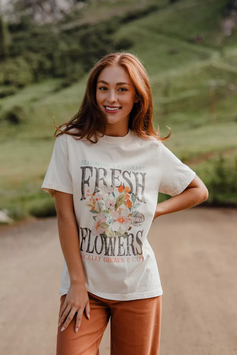 Tees | Kissed Apparel Fresh Flowers Tee-Ivory