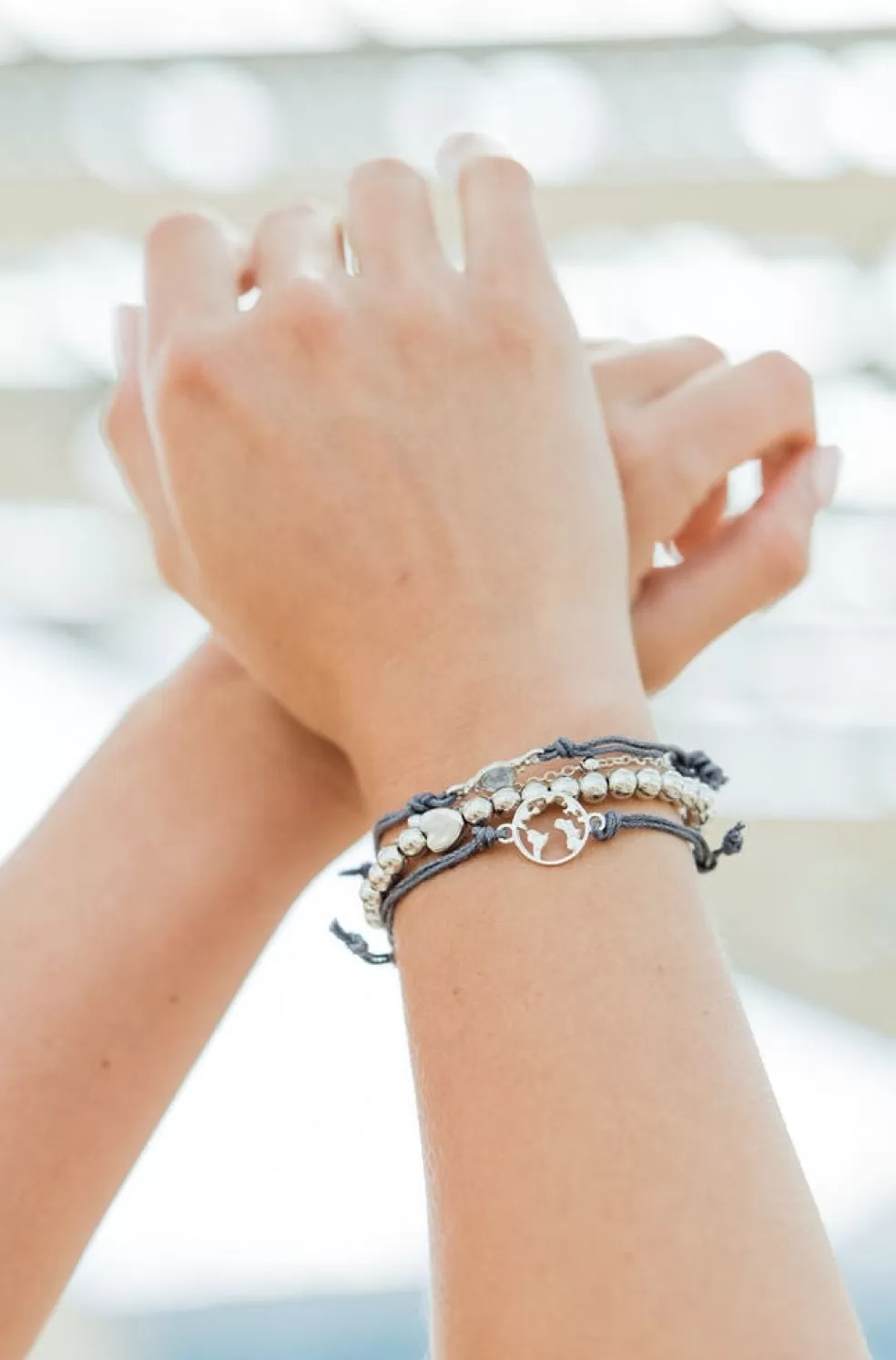 Bracelets | Ali Express Globe Bracelet Set-Silver