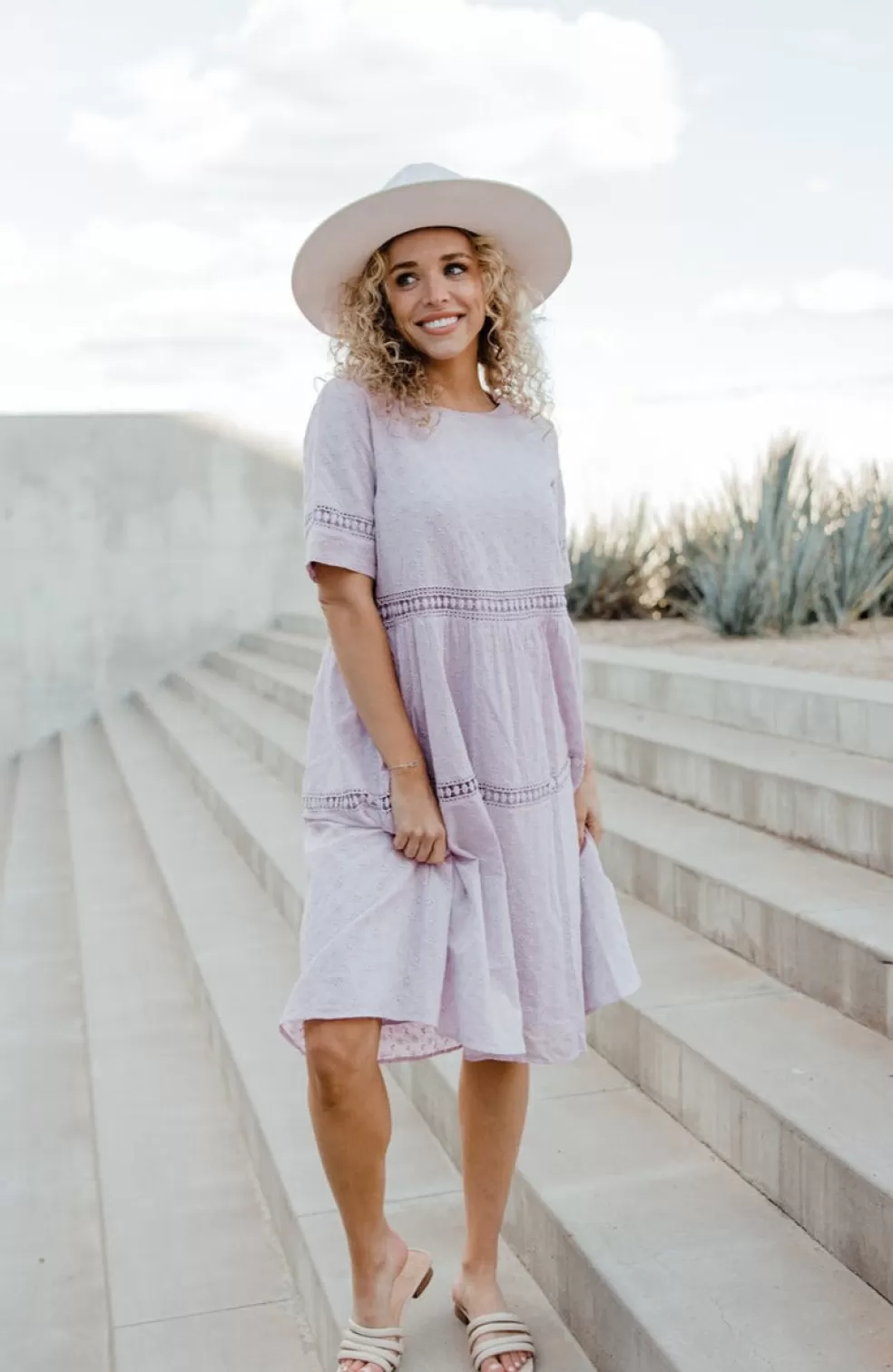 Knee-Length Dresses | * Happier Dress-Lilac