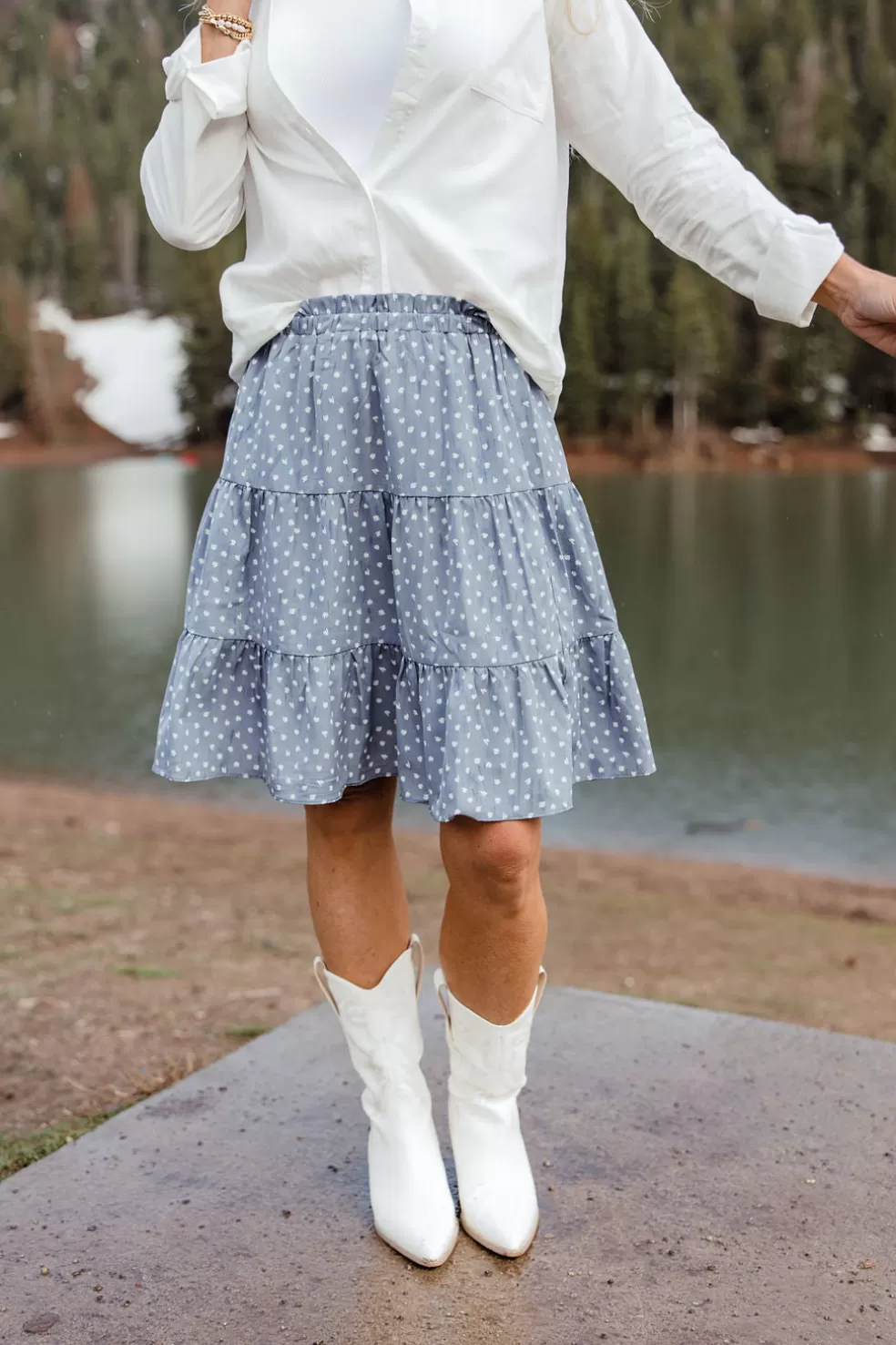 Skirts | * Holly Skirt-Slate Blue