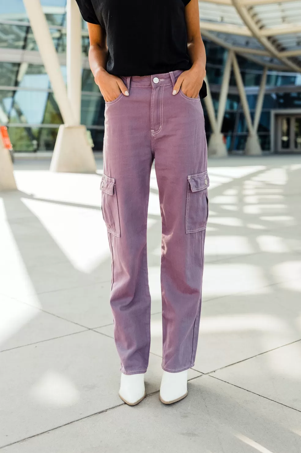 Pants | Song4U Katie Denim-Faded Purple