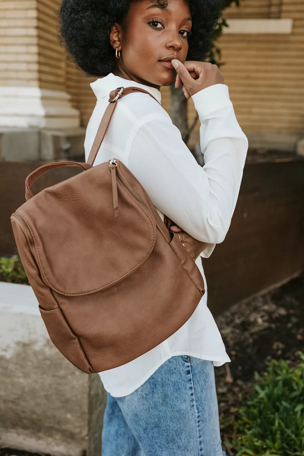 Bags | Joy Kerri Side Pocket Backpack-Saddle/Circles