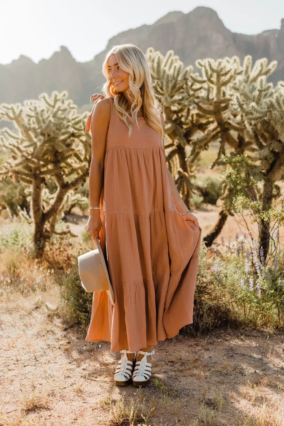 Midi Dresses | Polagram Libby Dress-Sand