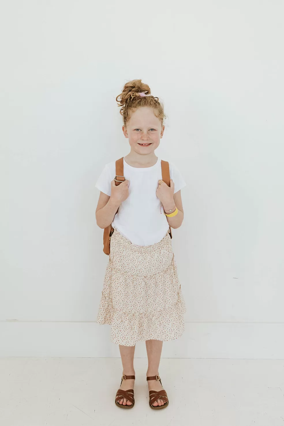 Skirts | * Little Girl's Baby's Breath Skirt-Tan Floral