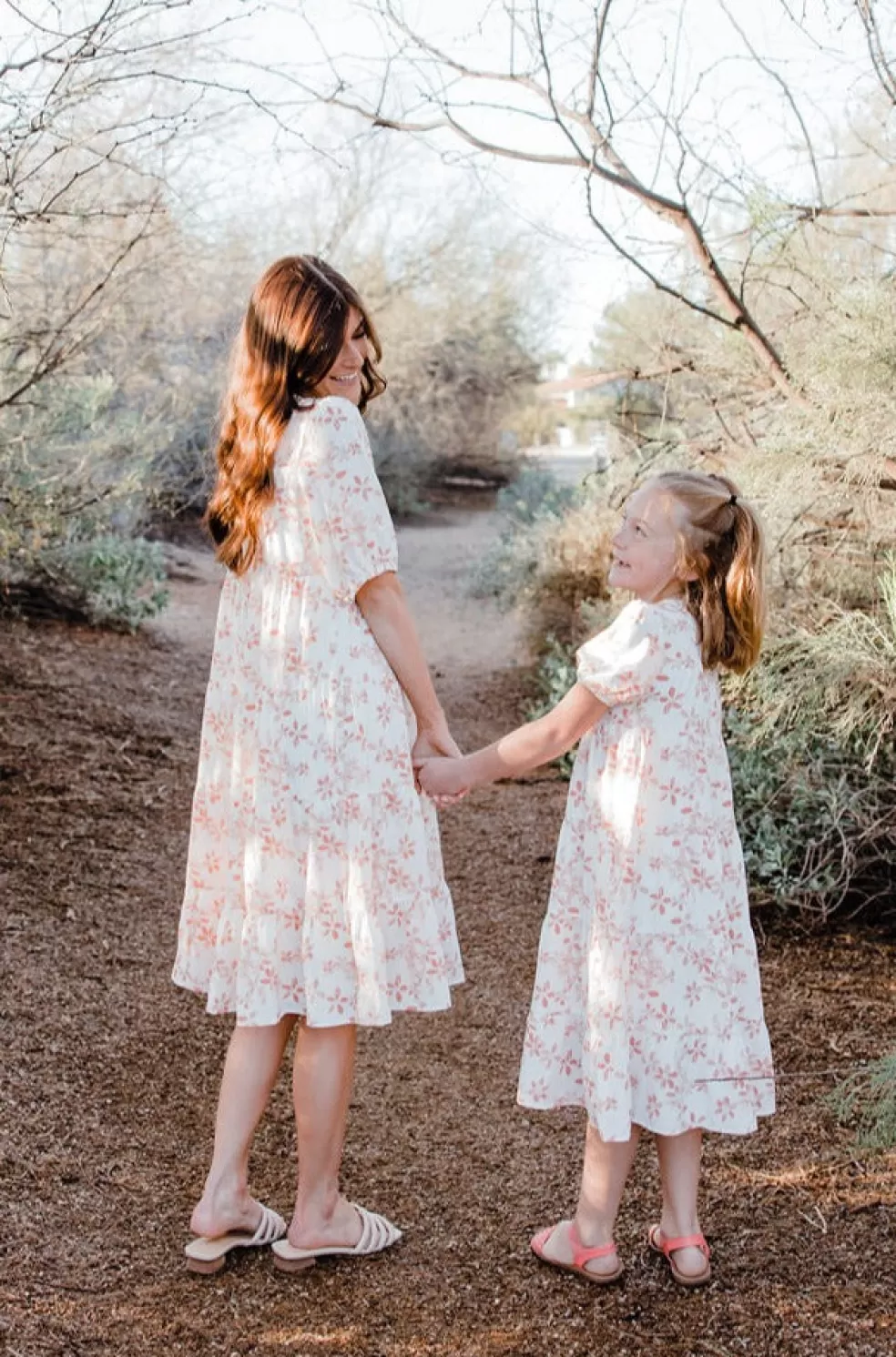 Knee-Length Dresses | * Little Girl's Quinton Dress-Ivory/Peach