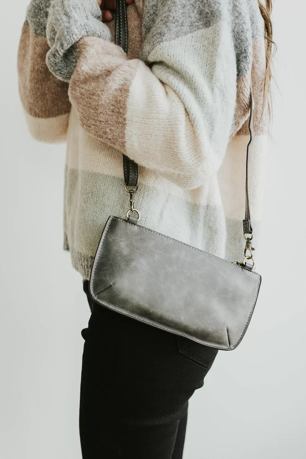 Bags | Joy Lux Crossbody Wristlet Clutch-Grey