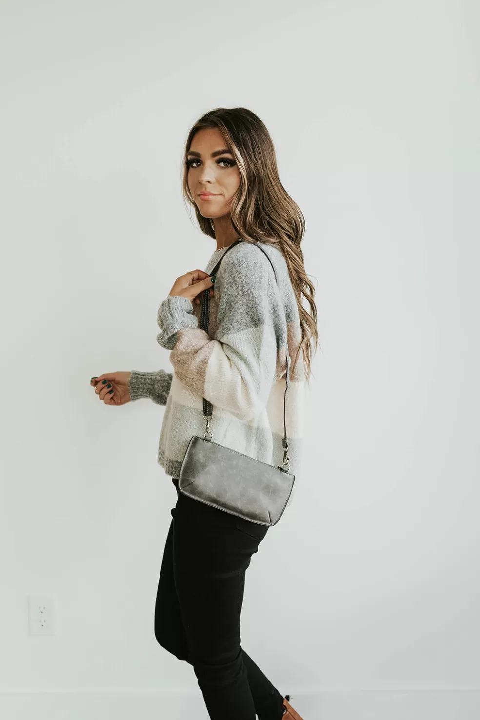 Bags | Joy Lux Crossbody Wristlet Clutch-Grey