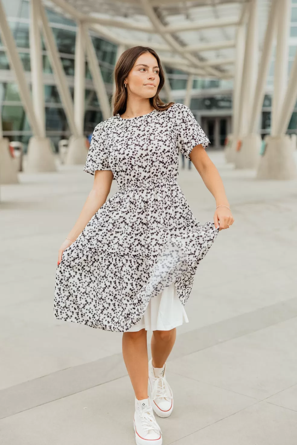 Knee-Length Dresses | Polagram Maddy Dress-Ivory