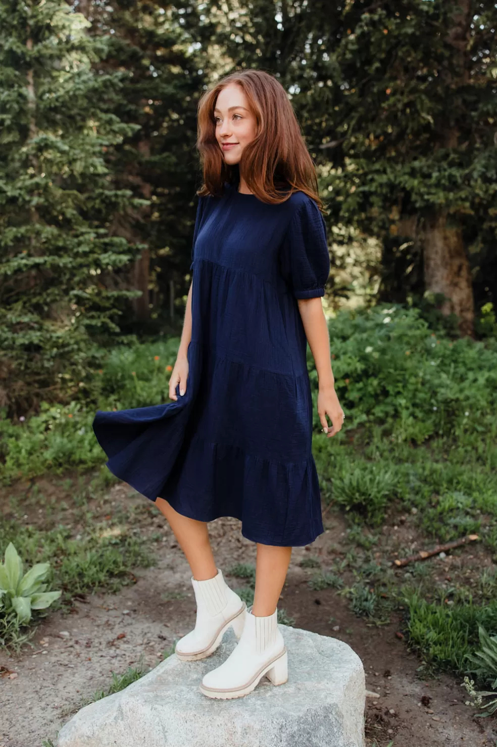 Knee-Length Dresses | Dongguan Huoyoung Apparel Co Mcguire Dress-Navy