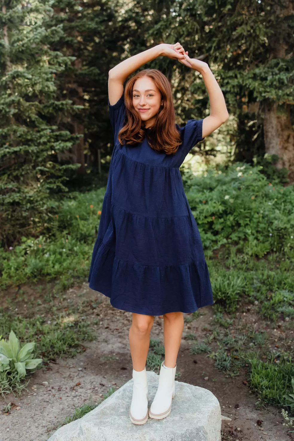 Knee-Length Dresses | Dongguan Huoyoung Apparel Co Mcguire Dress-Navy