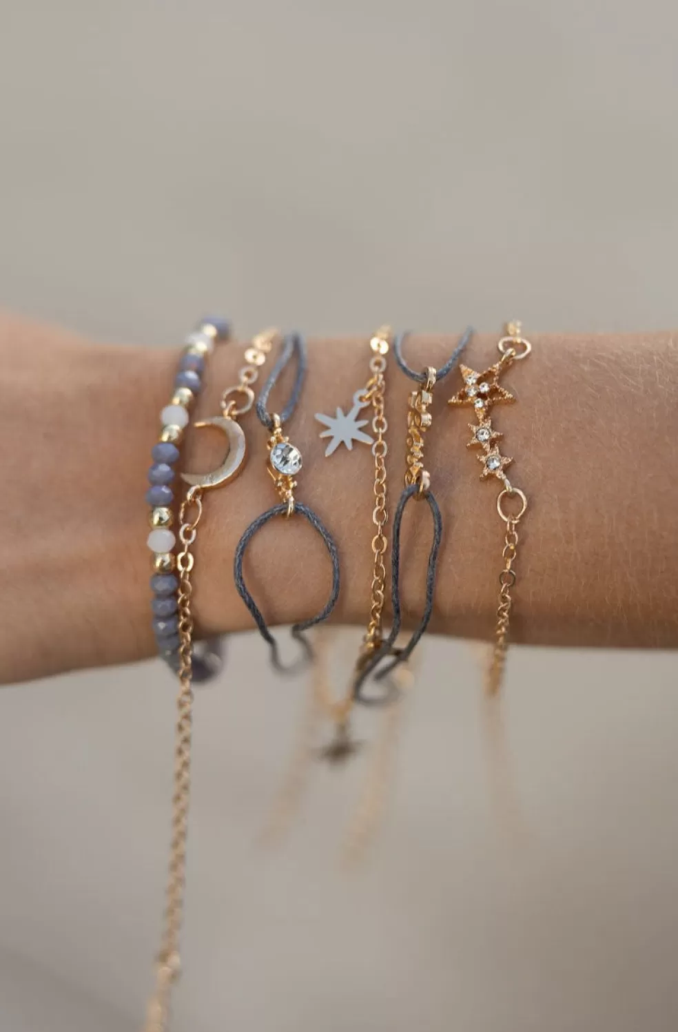 Bracelets | Ali Express Moons Bracelet Set-Dark Grey