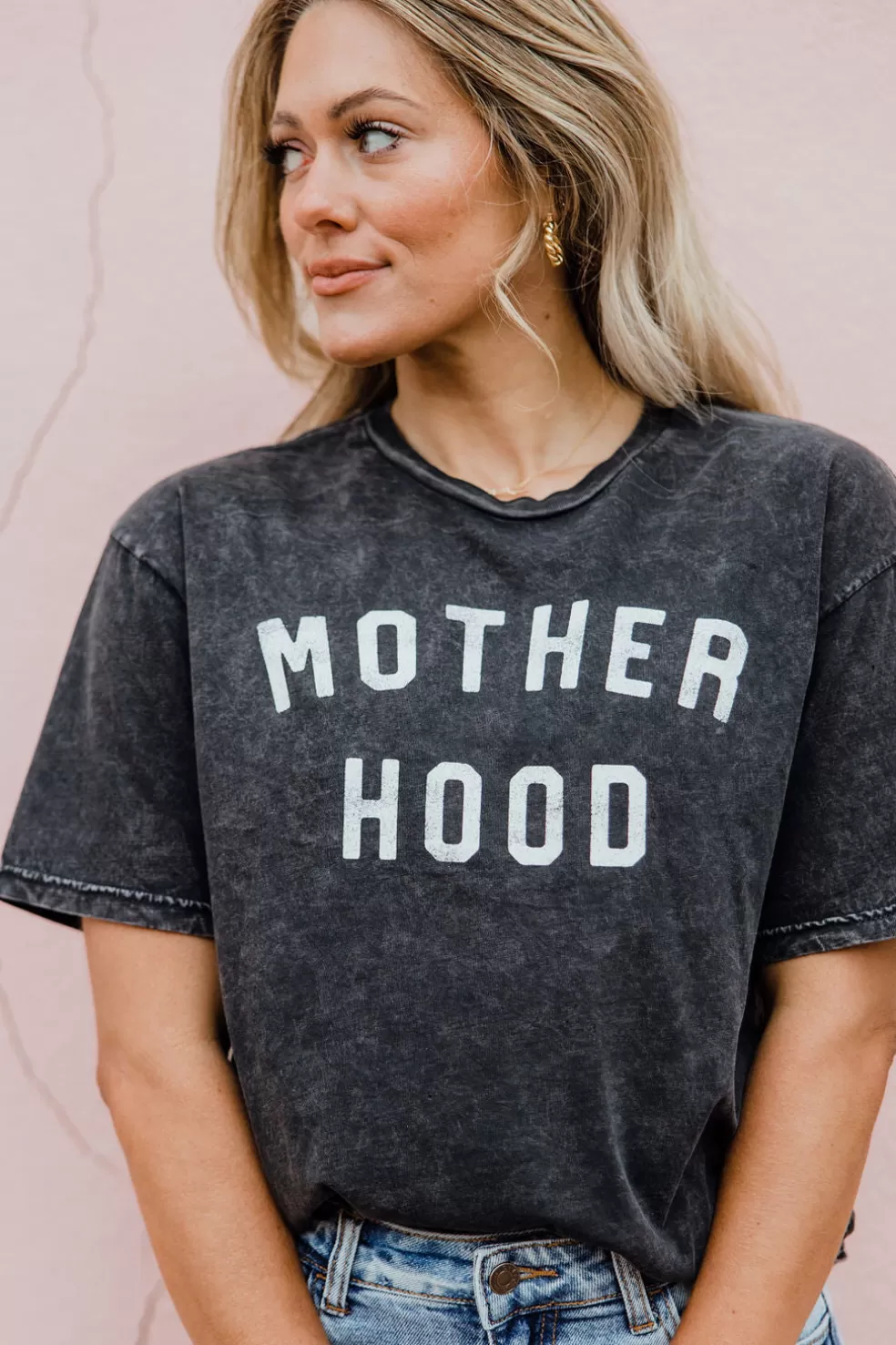 Tees | Oat Colletive Motherhood Tee-Mineral Black