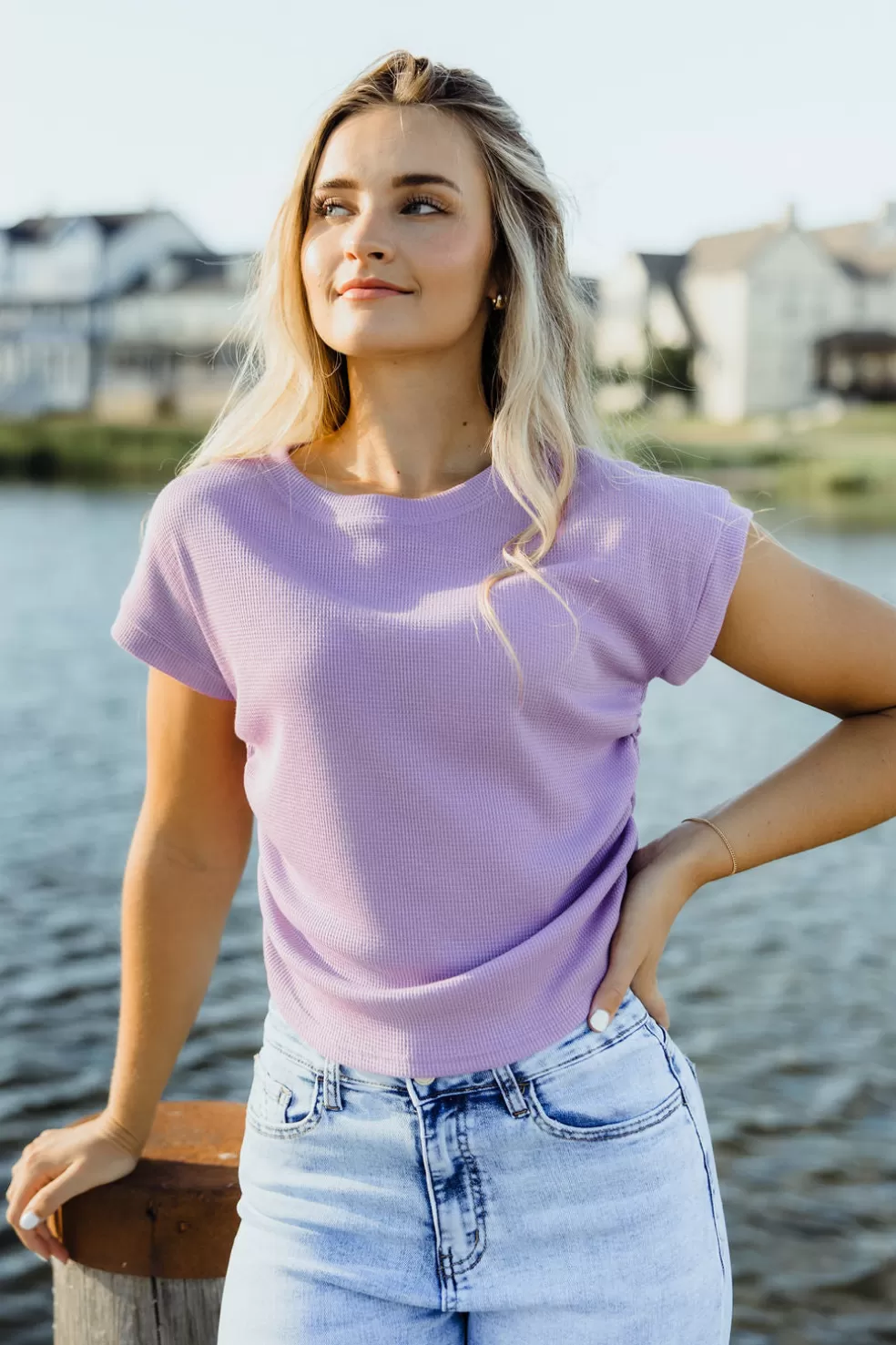 Tees | If she loves Oriana Top-Lilac