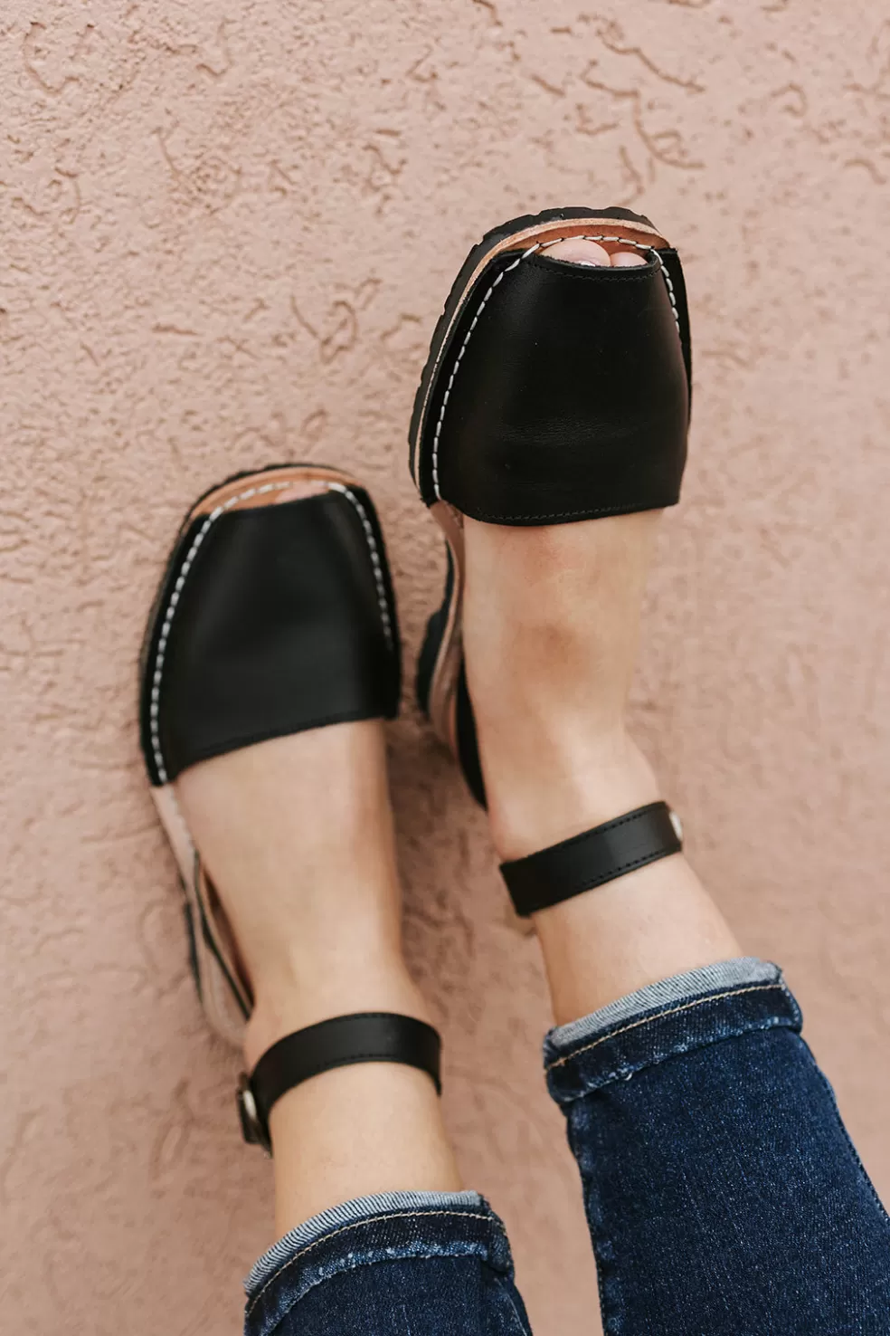 Flats | Pons Ankle Strap-Black