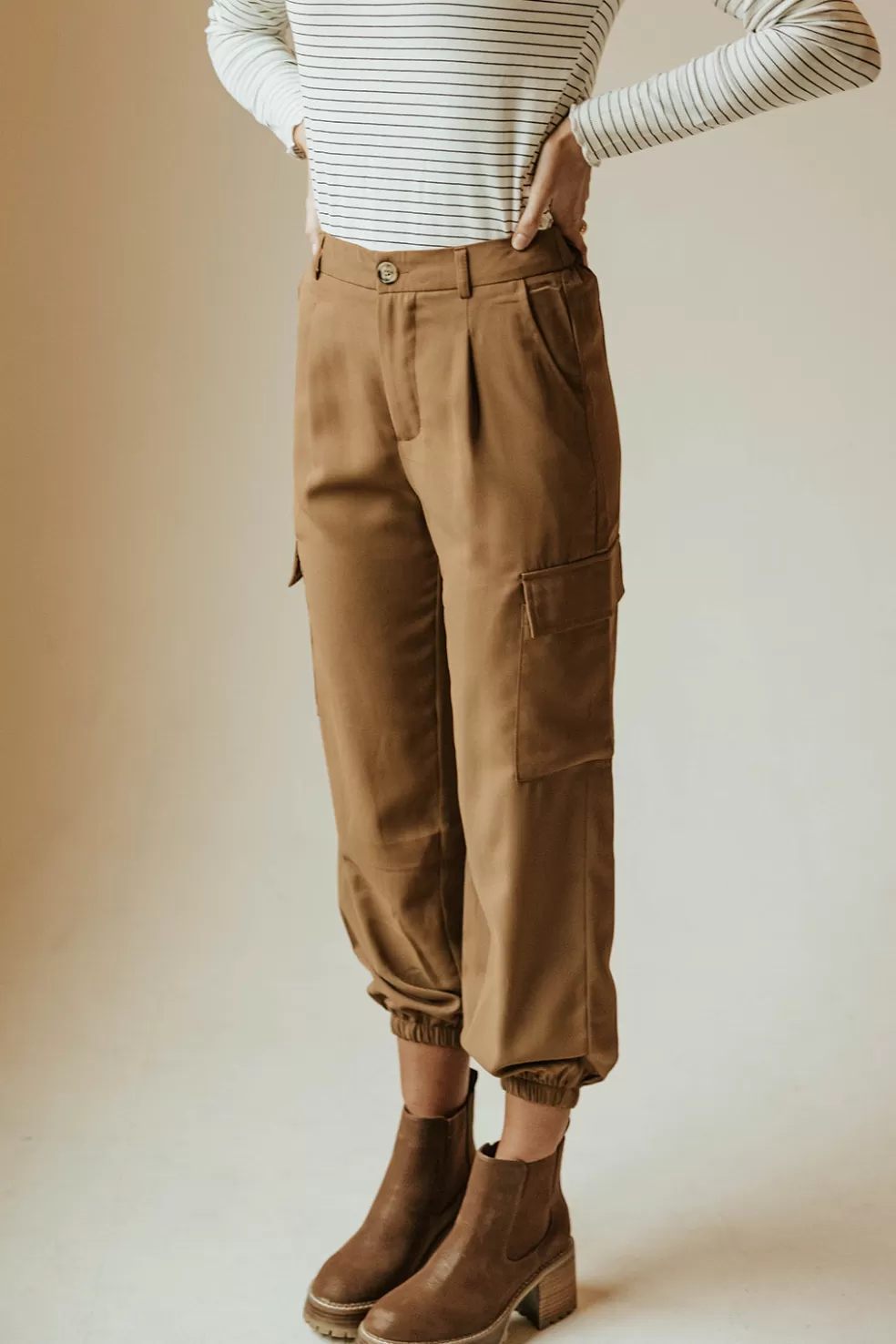 Pants | Mimosa Precious Cargo Joggers-Brown