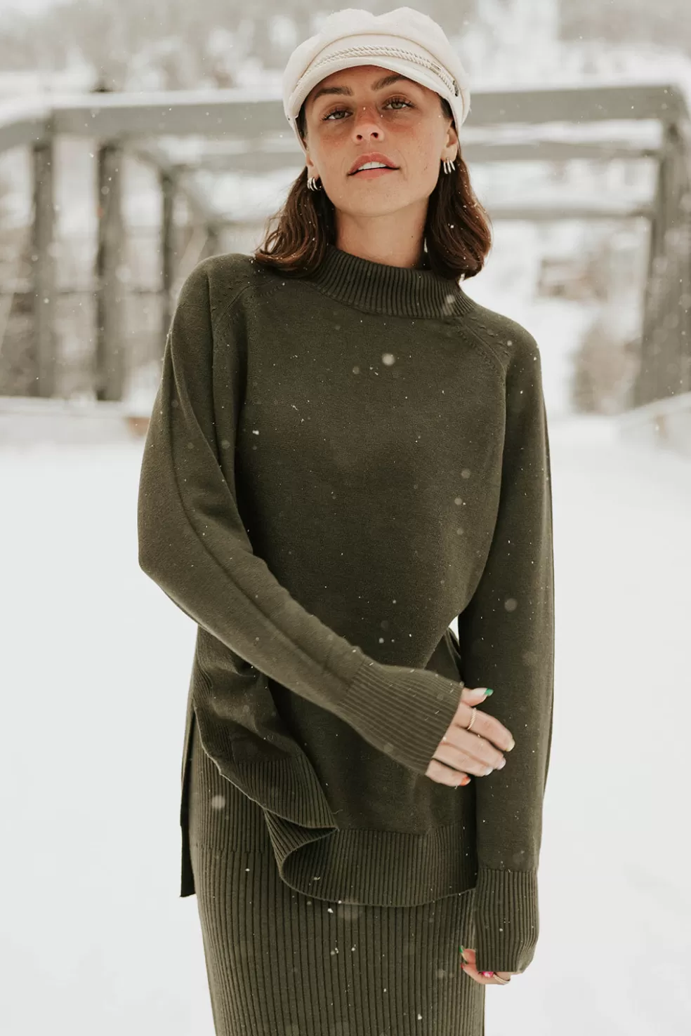 Long Sleeve | Tea N Rose Preslie Sweater-Dark Green