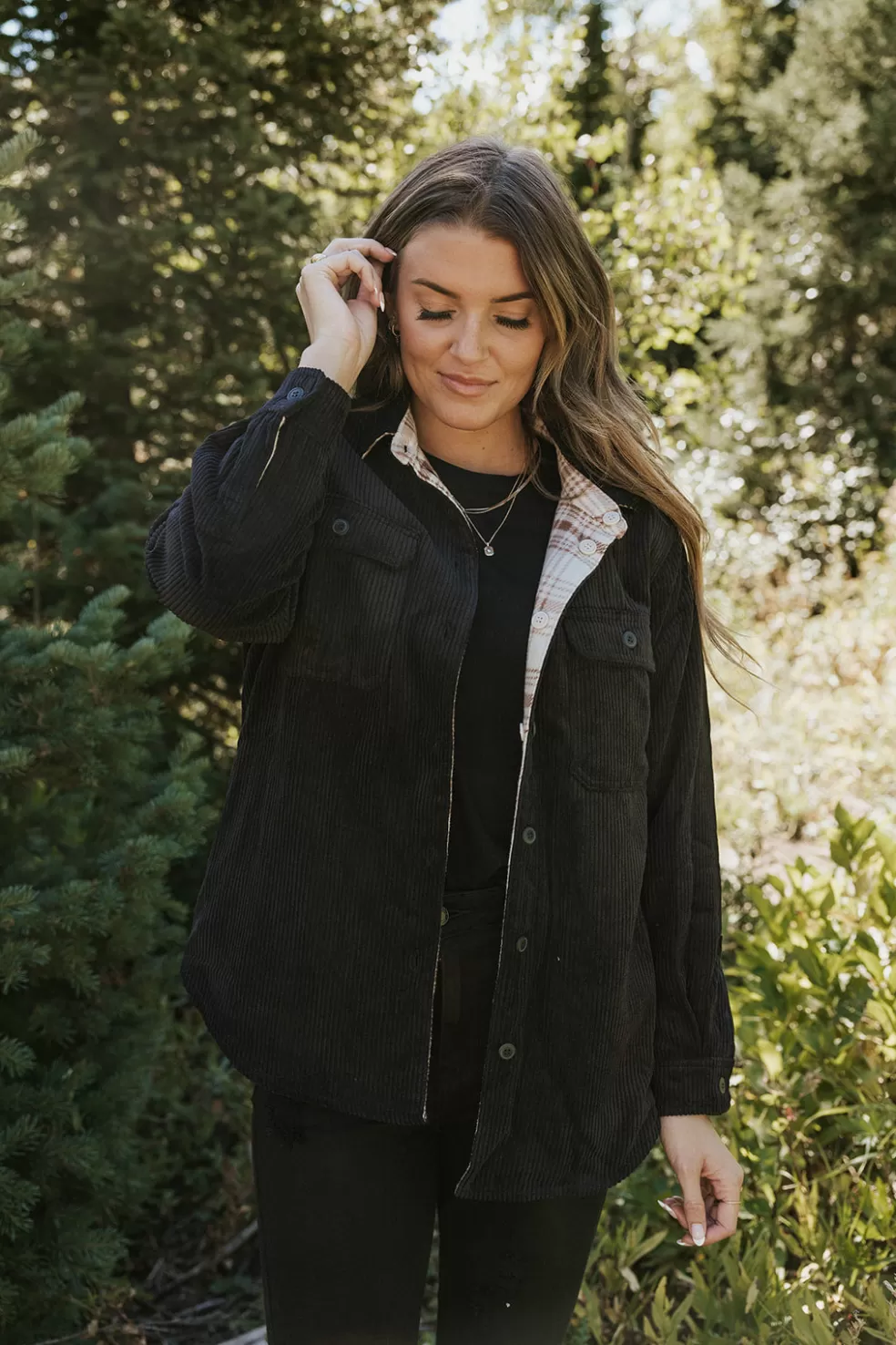 Jackets | Love Tree Rocklin Shirt Jacket-Black