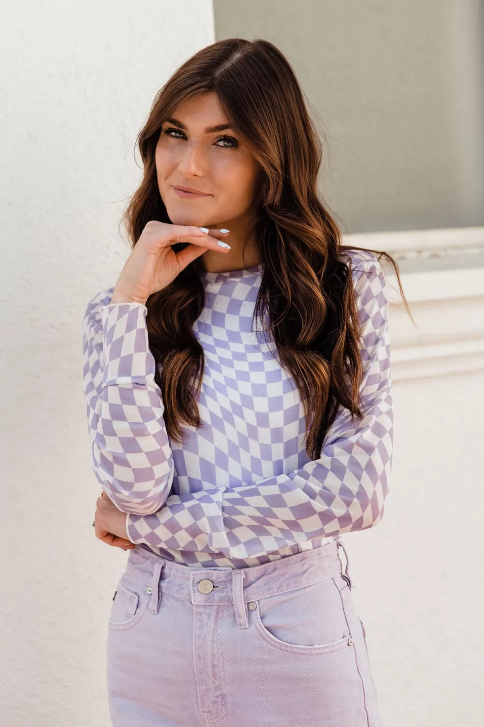 Long Sleeve | Davi & Dani Sara Top-Lavender