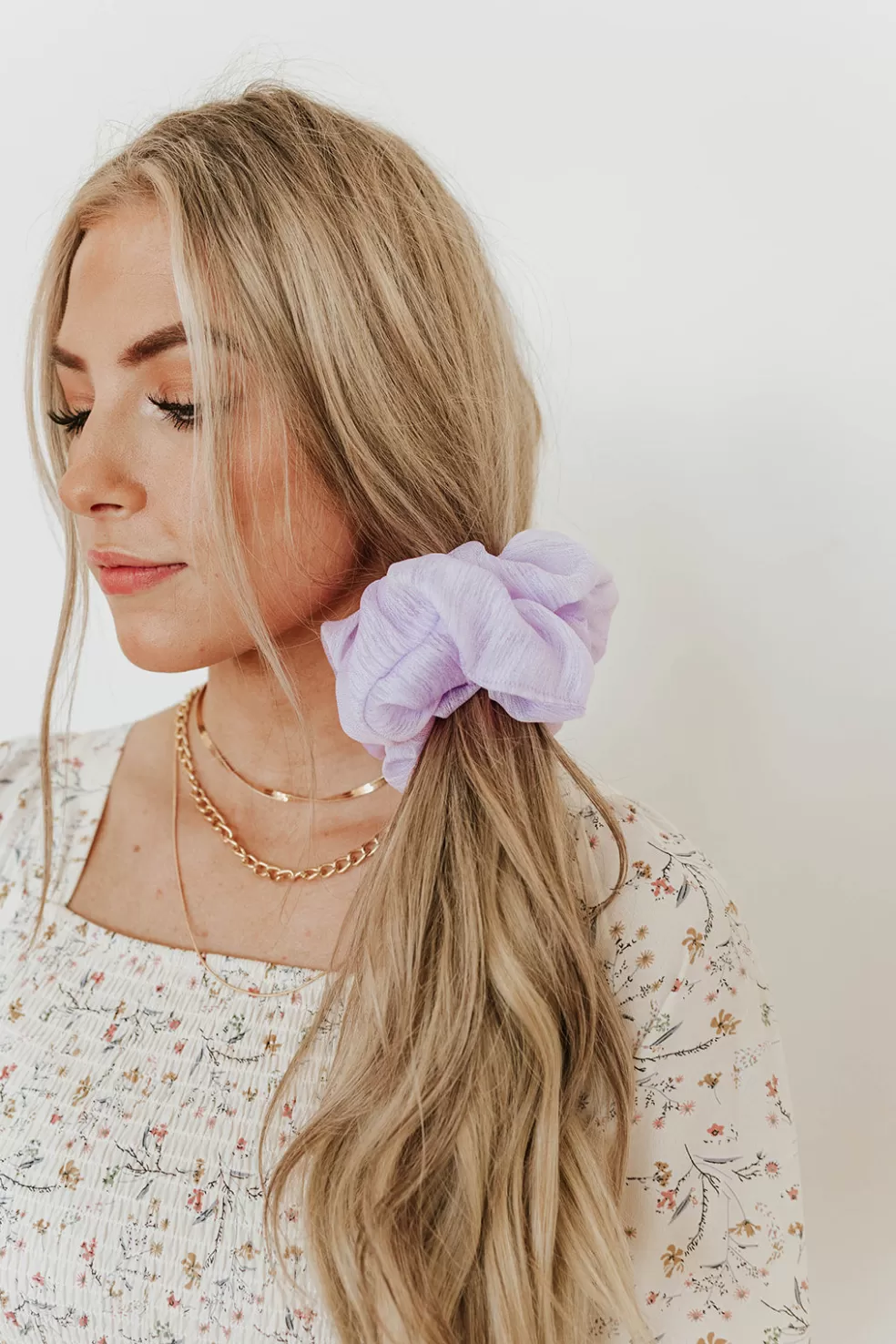 Scrunchies | Ali Express Shimmer Scrunchie-Lavender