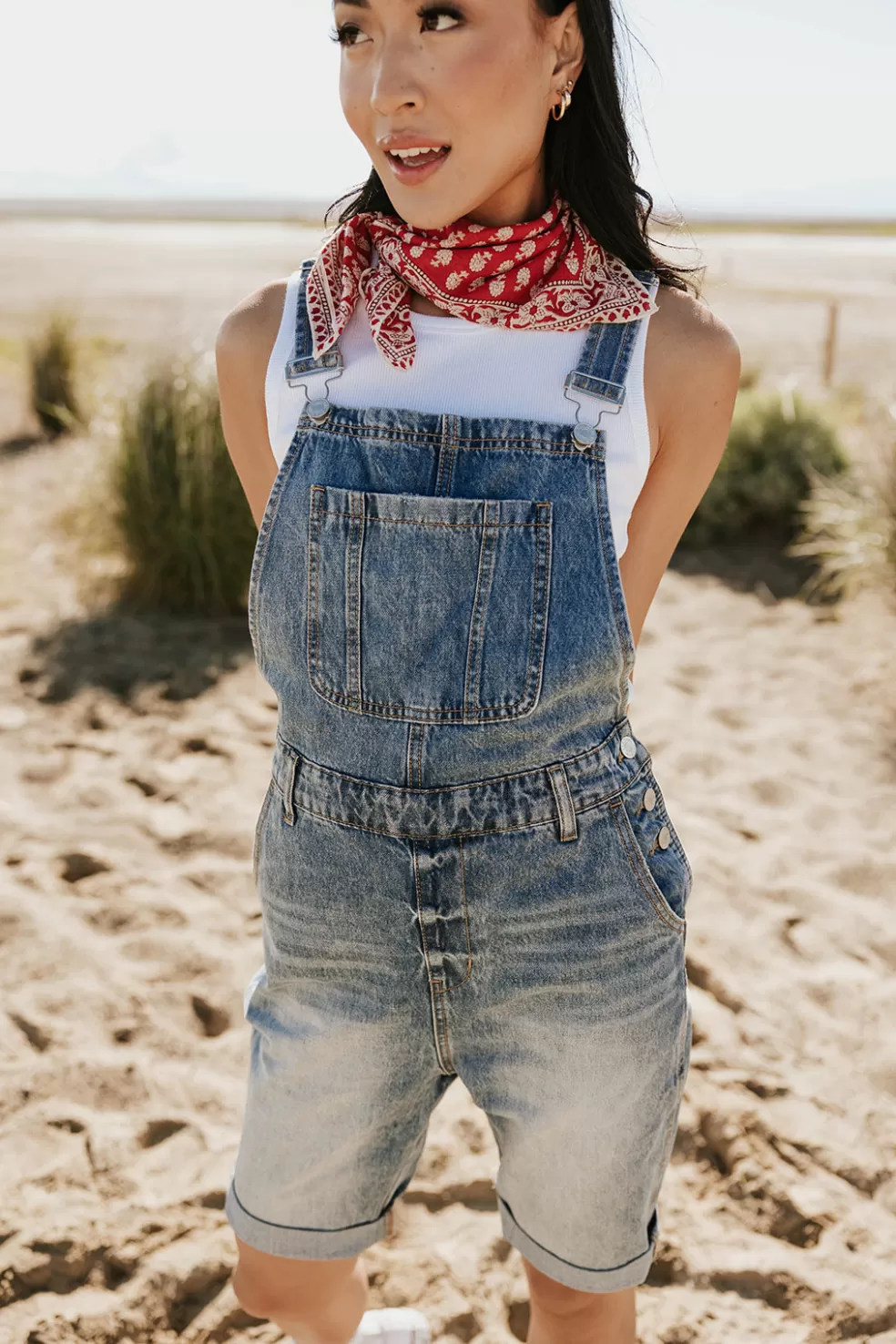 Overalls | Tea N Rose Suki Overalls-Medium Wash