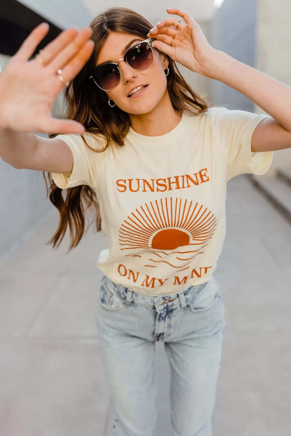 Tees | canvas Sunshine On My Mind Tee-Lt. Yellow