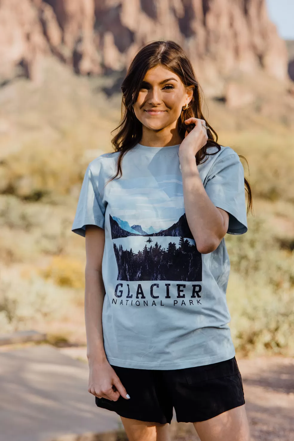 Tees | * Women's Glacier Tee-Steel Blue